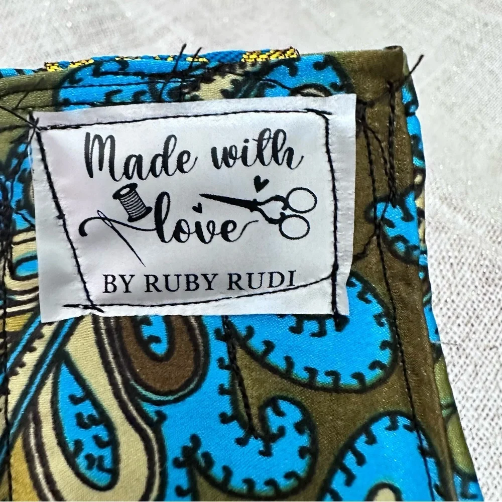 RUBYRUDI Cuff Bracelet Handcrafted OOAK Fabric Embellished Artisan Wearable Art